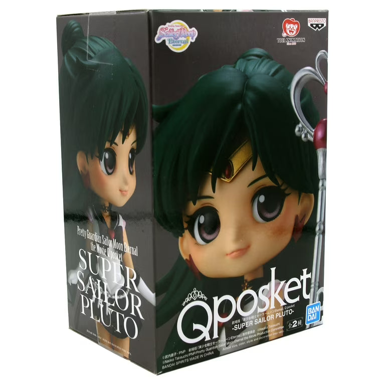 Bandai Qposket Super Sailor Pluto Sailor Moon Pretty Guardian Figura de Colección (Open Box)