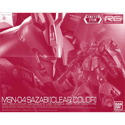 Bandai RG 1/144 Sazabi (Clear Color) Model Kit