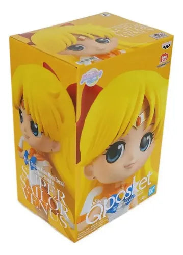 Bandai Qposket Super Sailor Venus Sailor Moon Pretty Guardian Figura de Colección (Open Box)