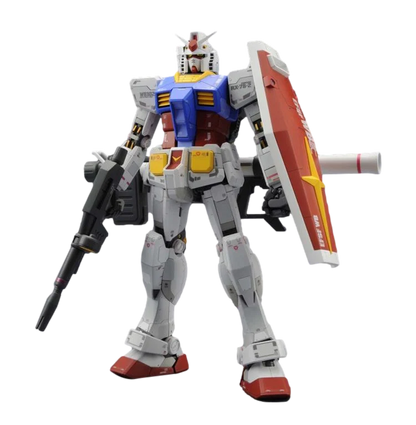 MG 1/100 RX-78-2 Gundam Ver. 3.0 de pie con rifle y escudo
