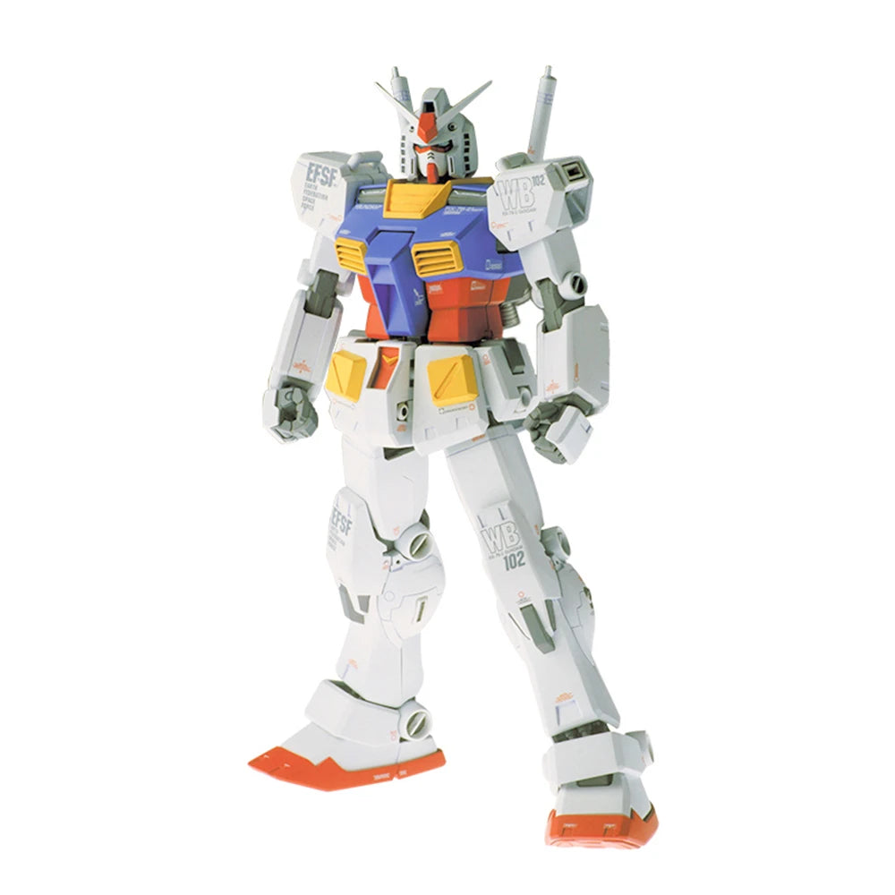 MG 1/100 RX-78-2 Gundam Ver. Ka en pose con armamento